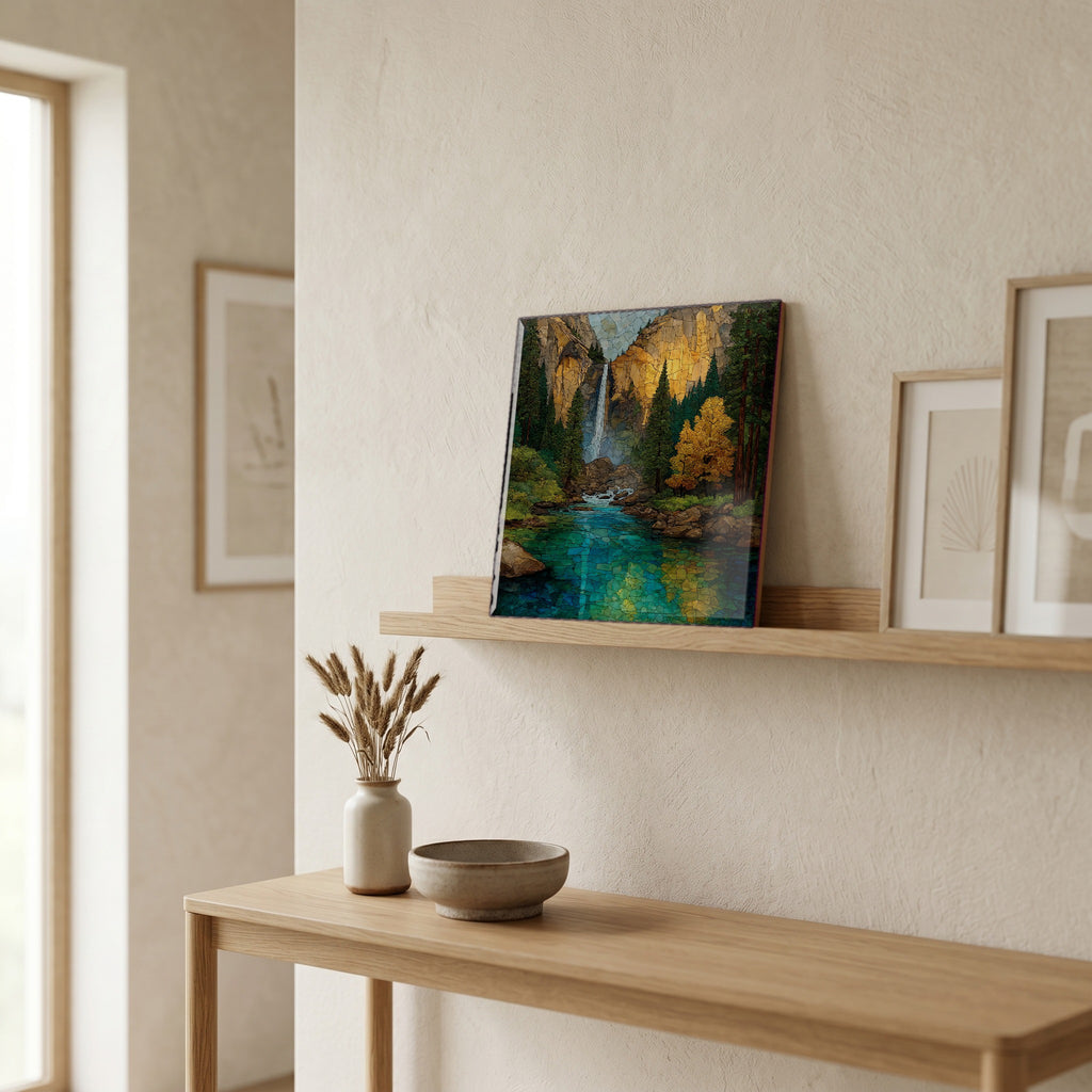 In the entryway, first thing you see.