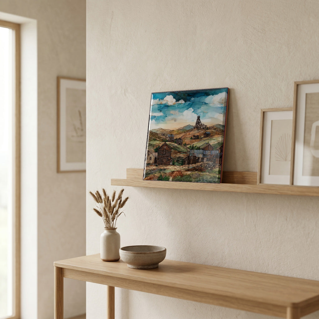 In the entryway, first thing you see.