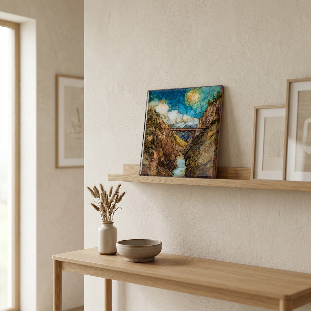 In the entryway, first thing you see.
