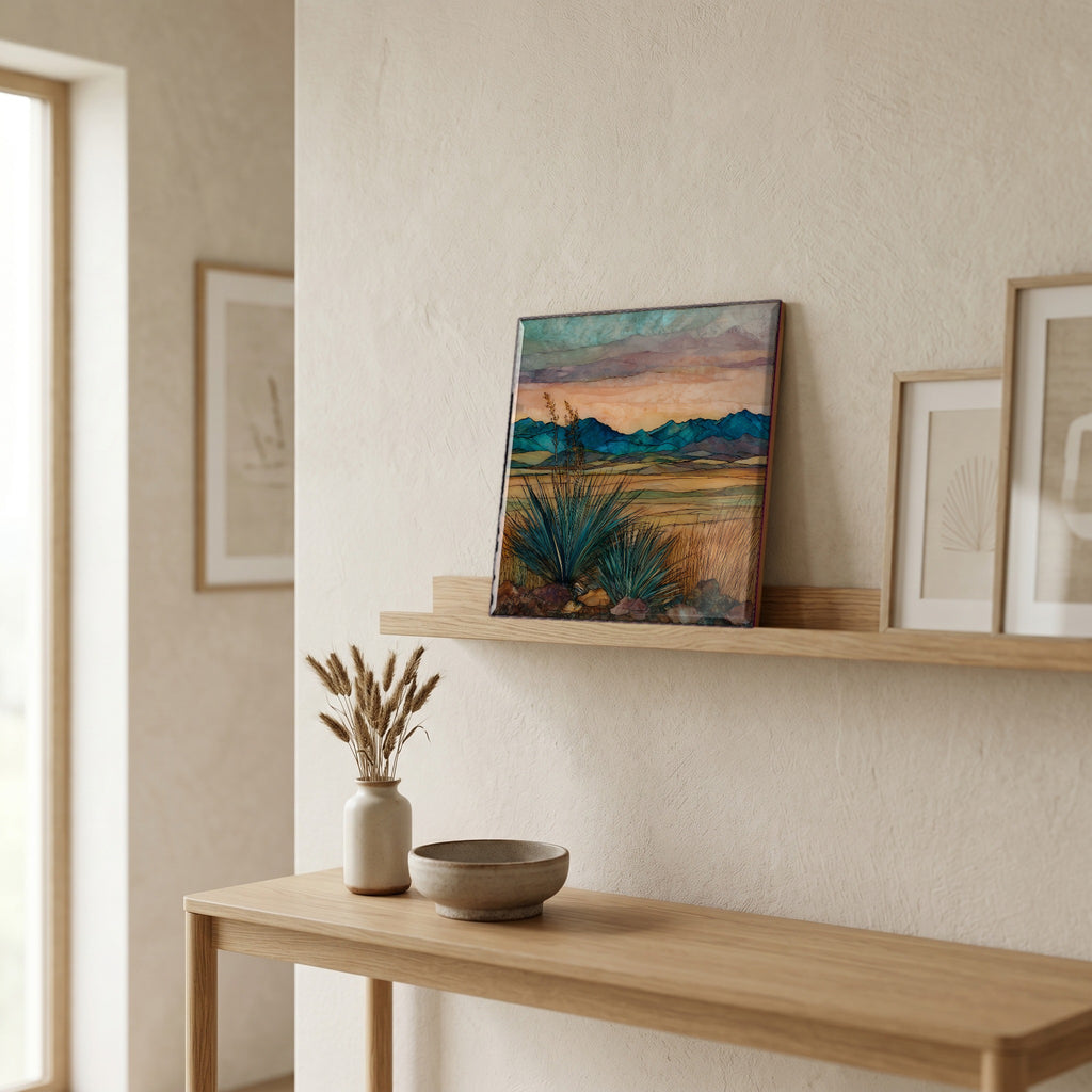 In the entryway, first thing you see.