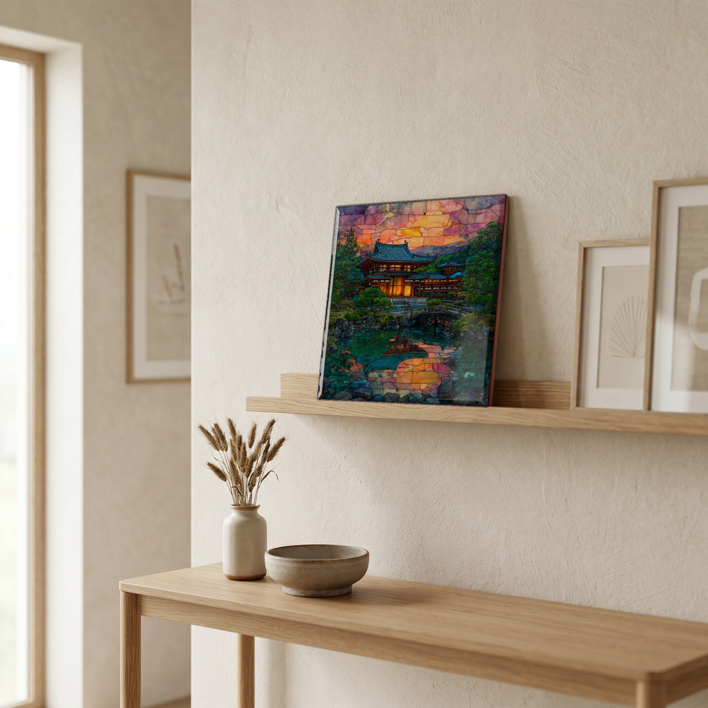 In the entryway, first thing you see.