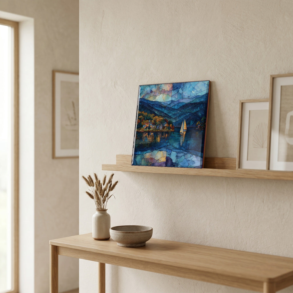 In the entryway, first thing you see.
