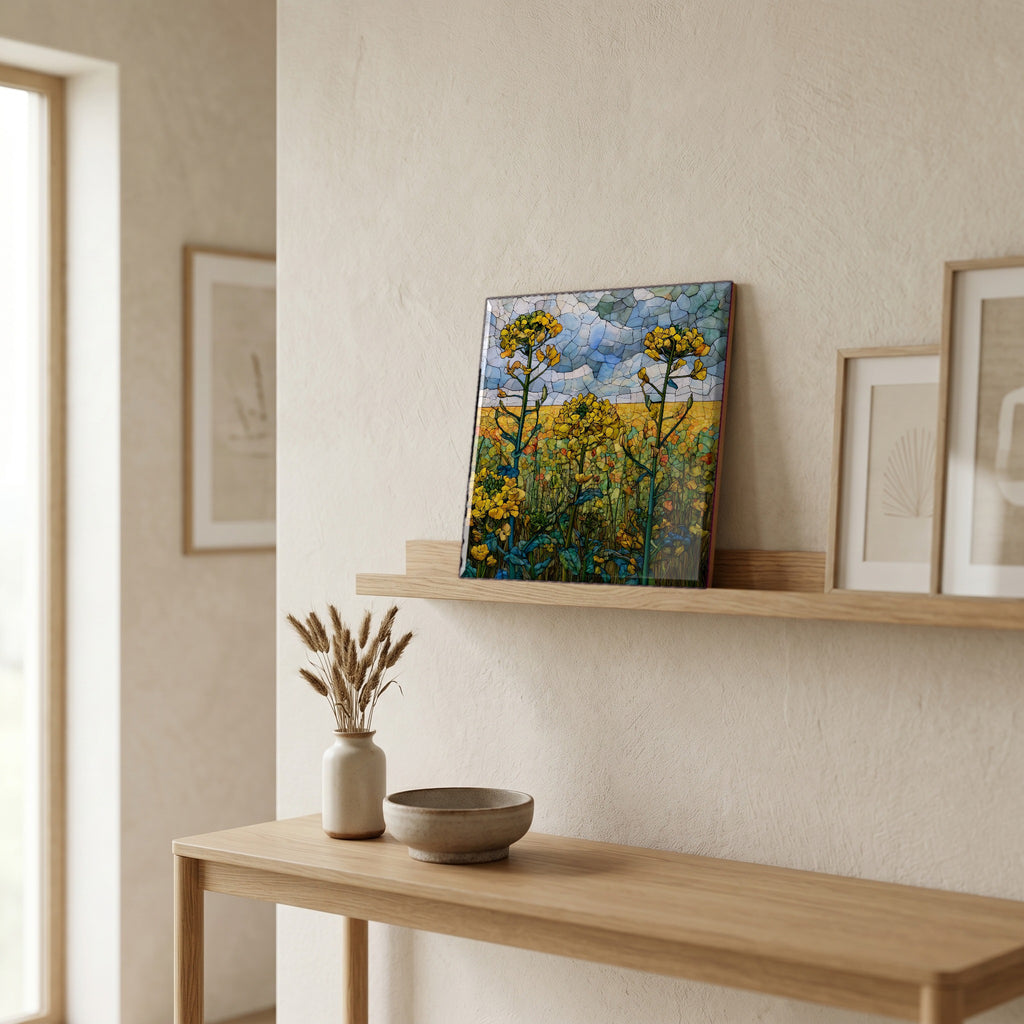 In the entryway, first thing you see.