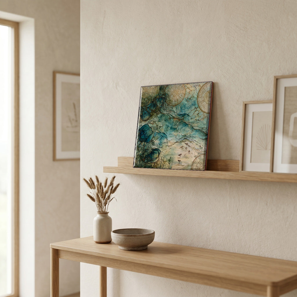 In the entryway, first thing you see.