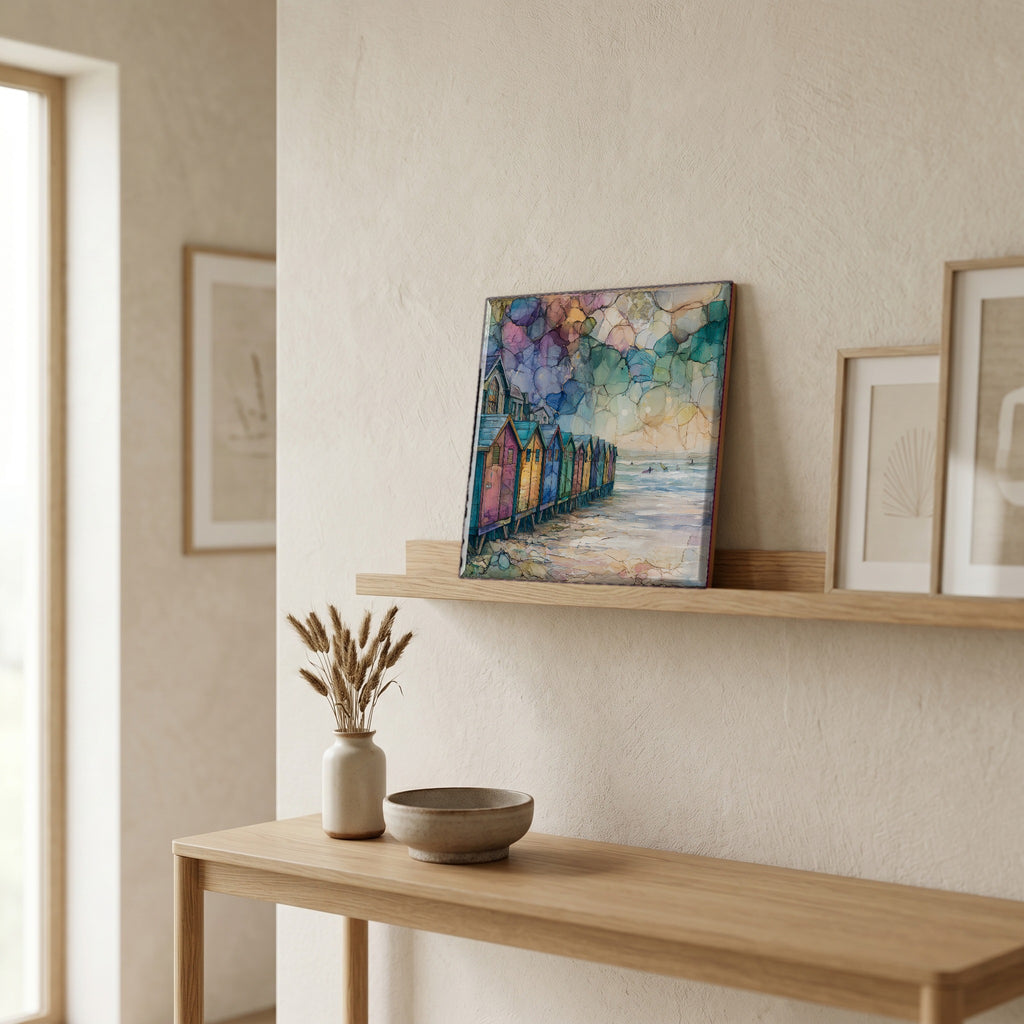 In the entryway, first thing you see.