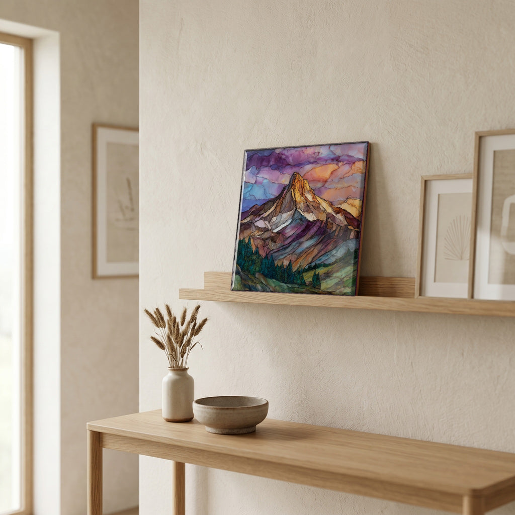 In the entryway, first thing you see.