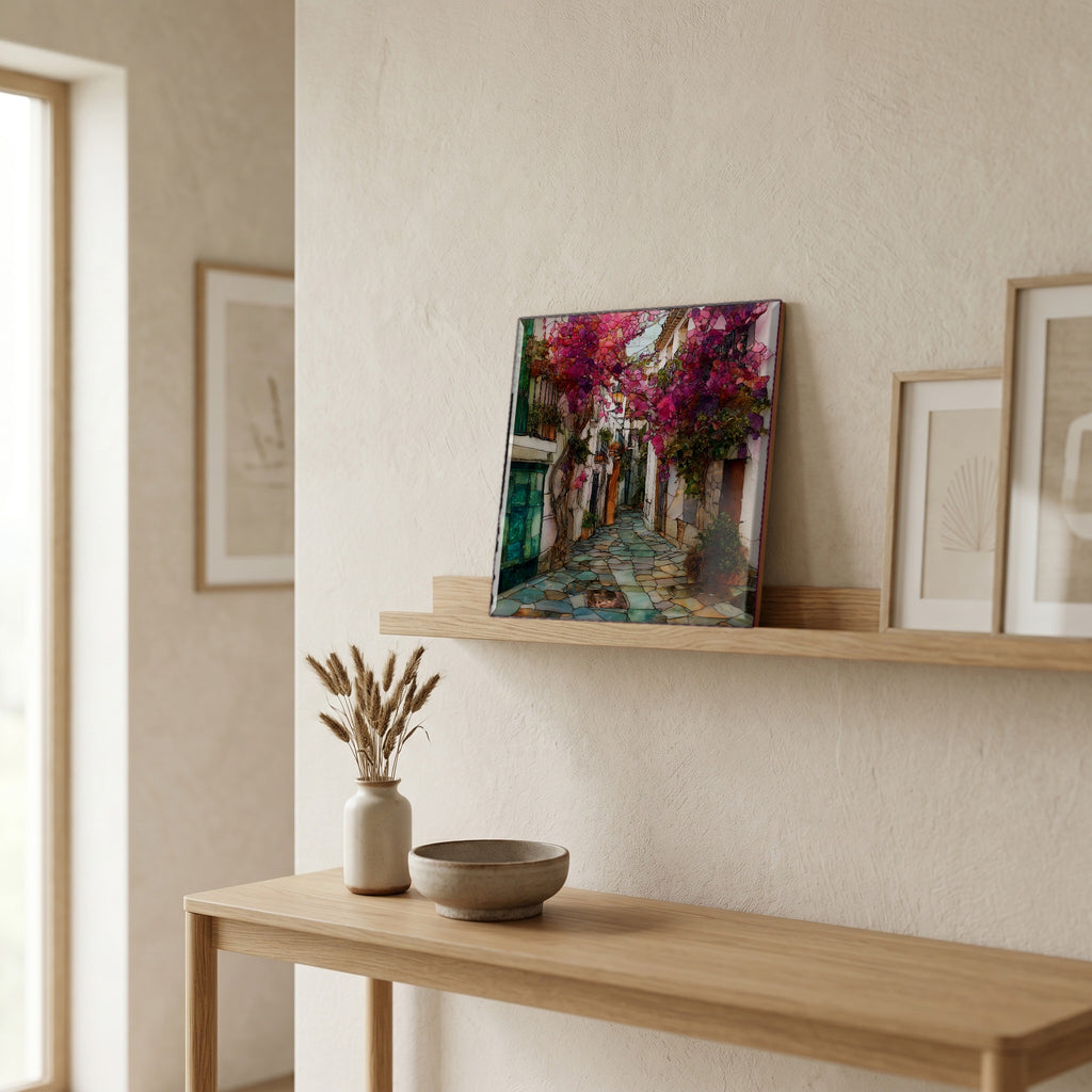 In the entryway, first thing you see.