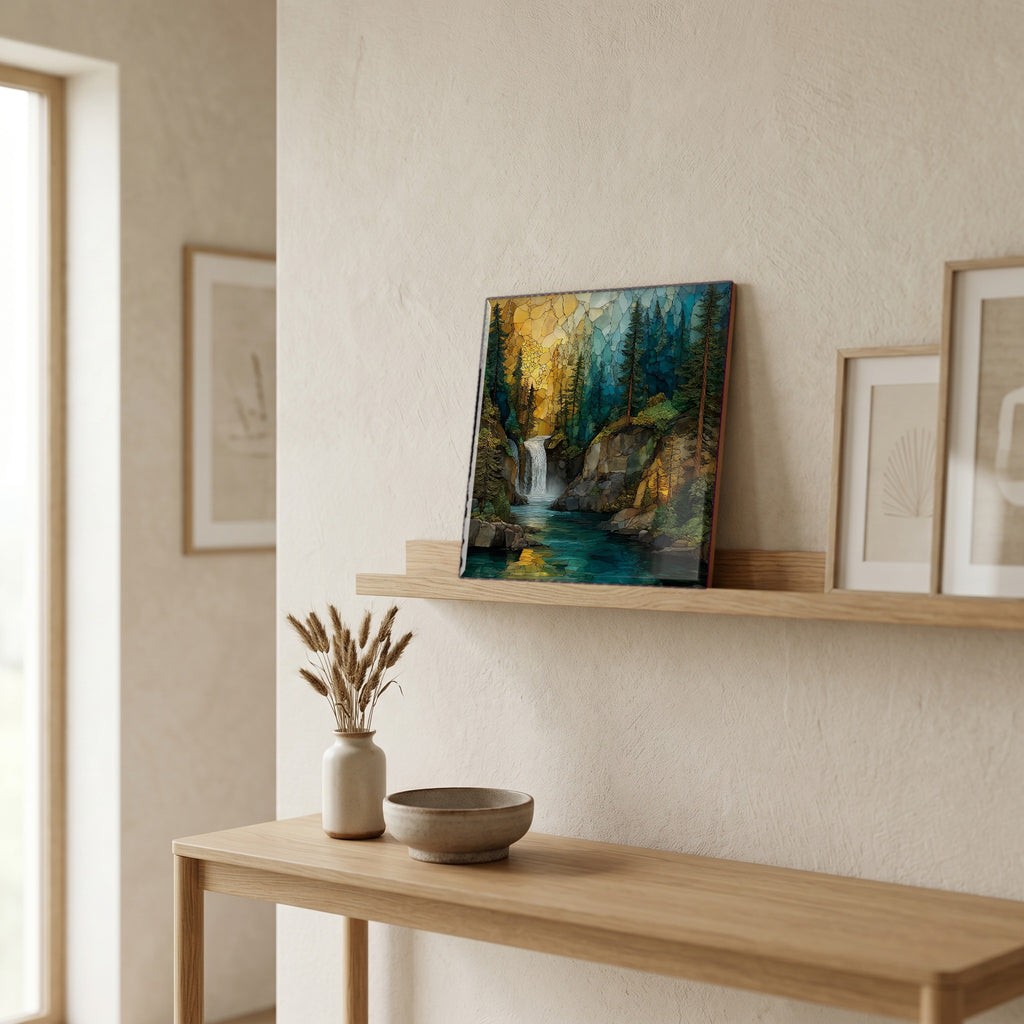 In the entryway, first thing you see.