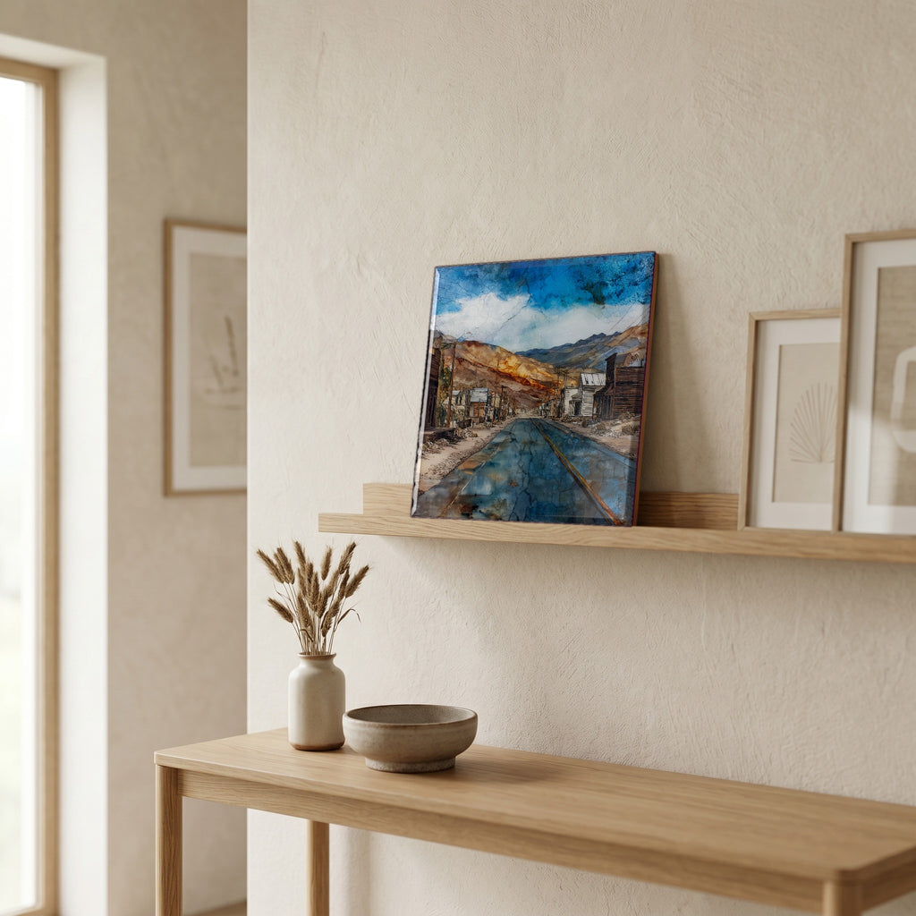 In the entryway, first thing you see.