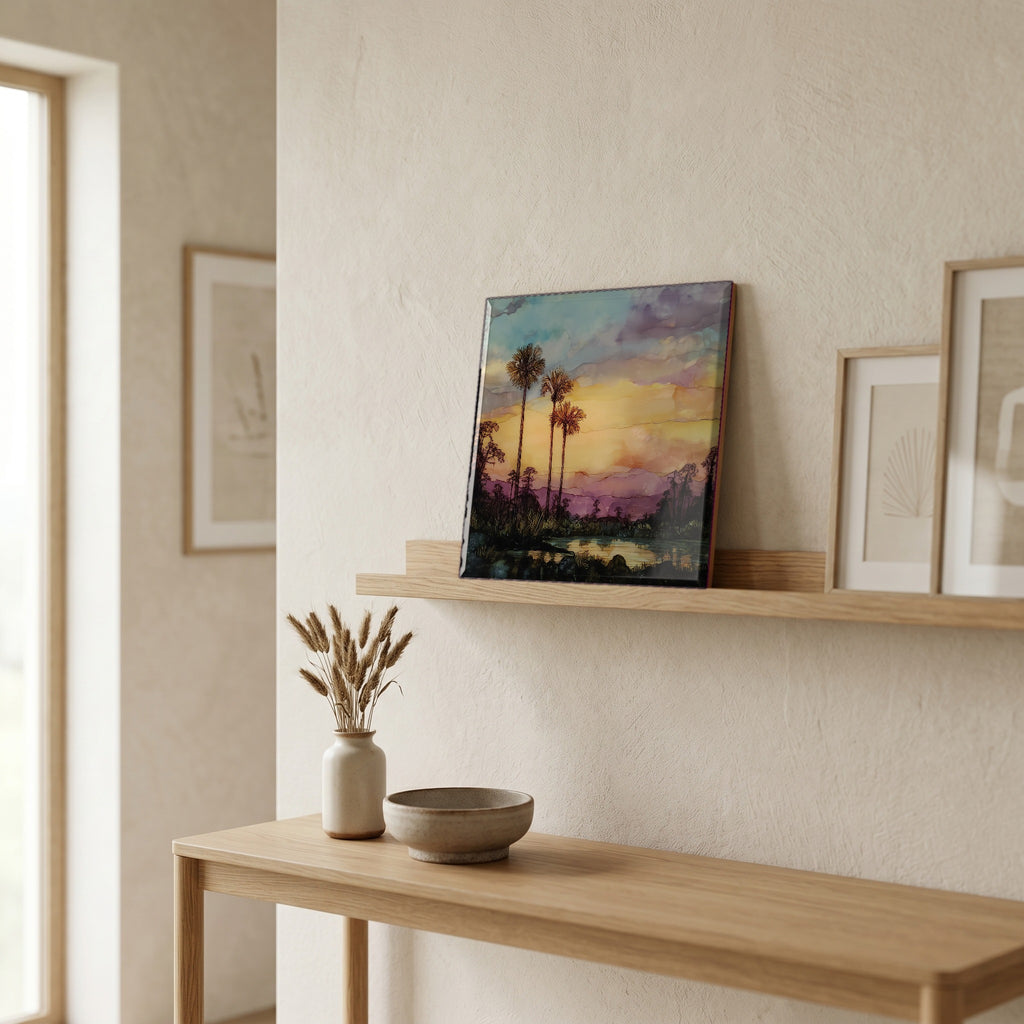 In the entryway, first thing you see.