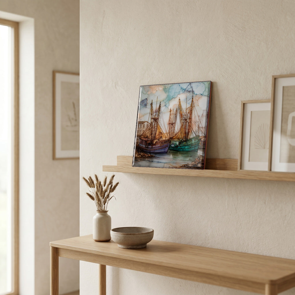 In the entryway, first thing you see.