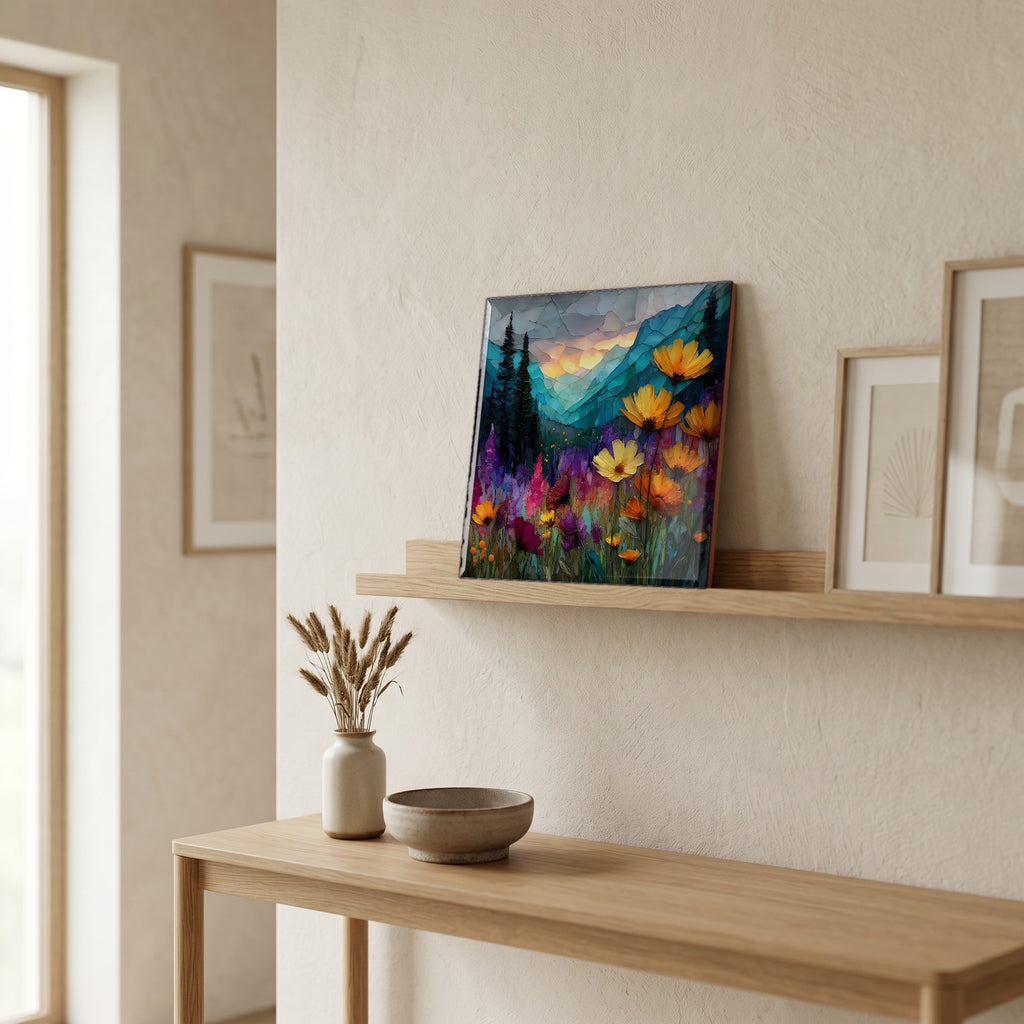 In the entryway, first thing you see.