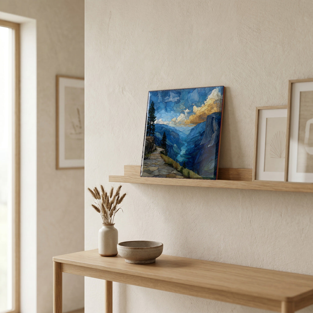 In the entryway, first thing you see.