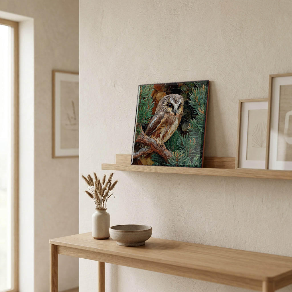 In the entryway, first thing you see.