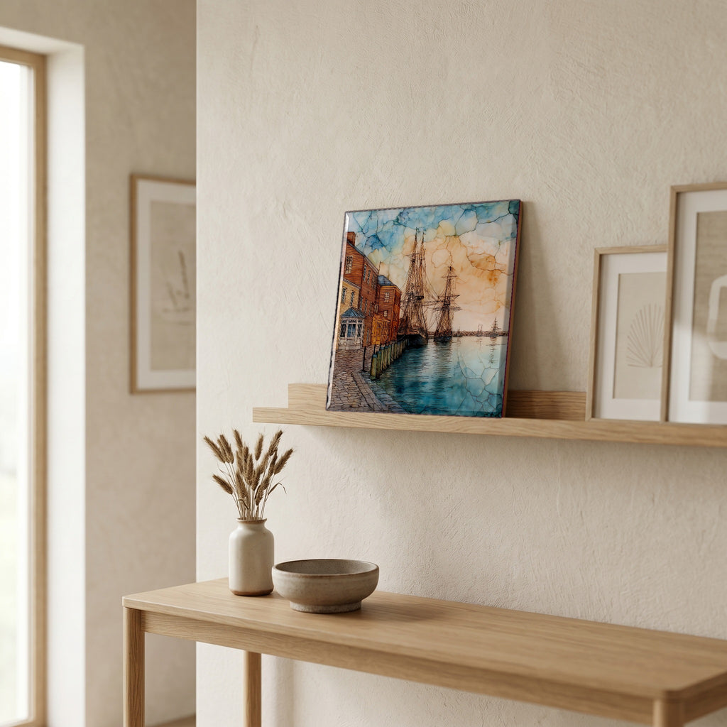 In the entryway, first thing you see.