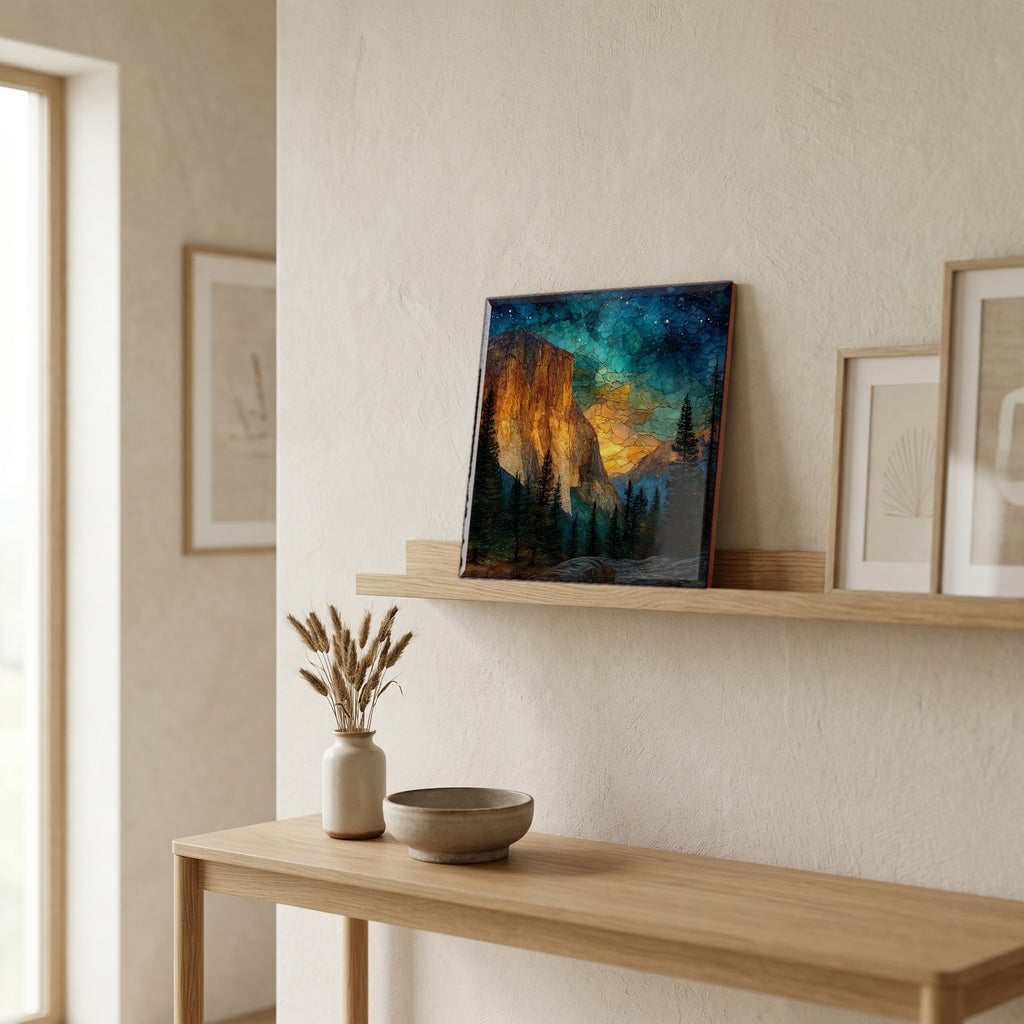 In the entryway, first thing you see.