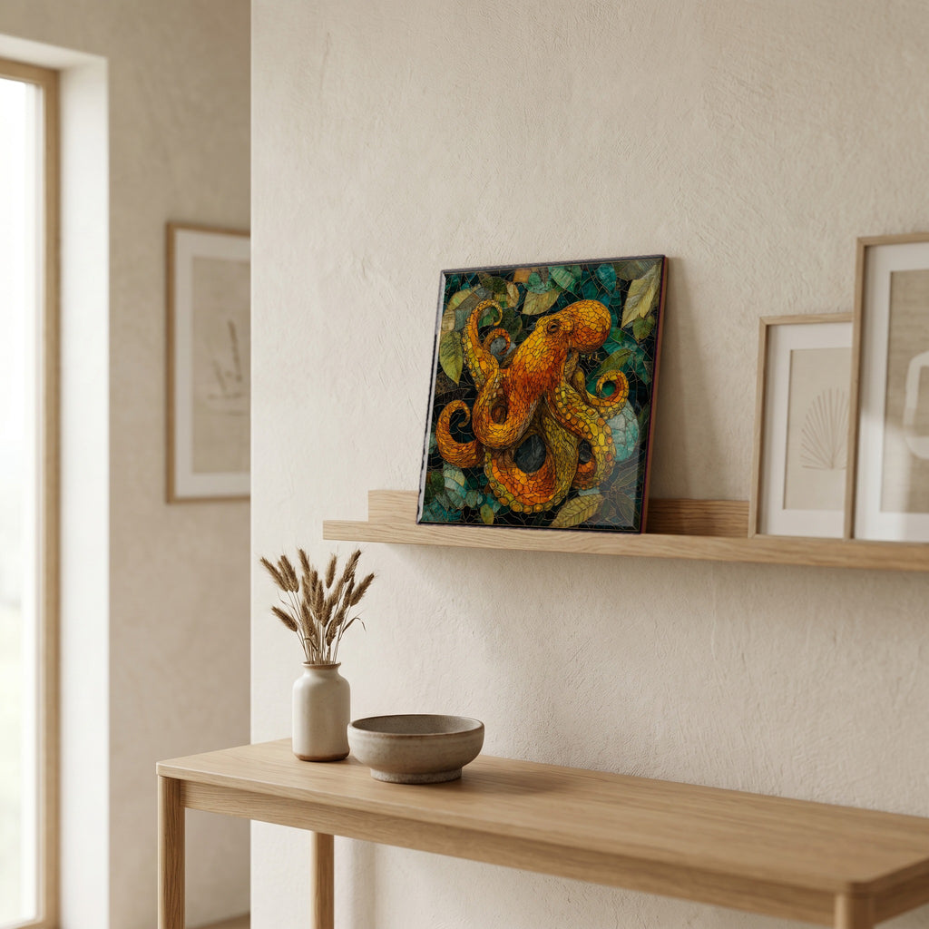In the entryway, first thing you see.