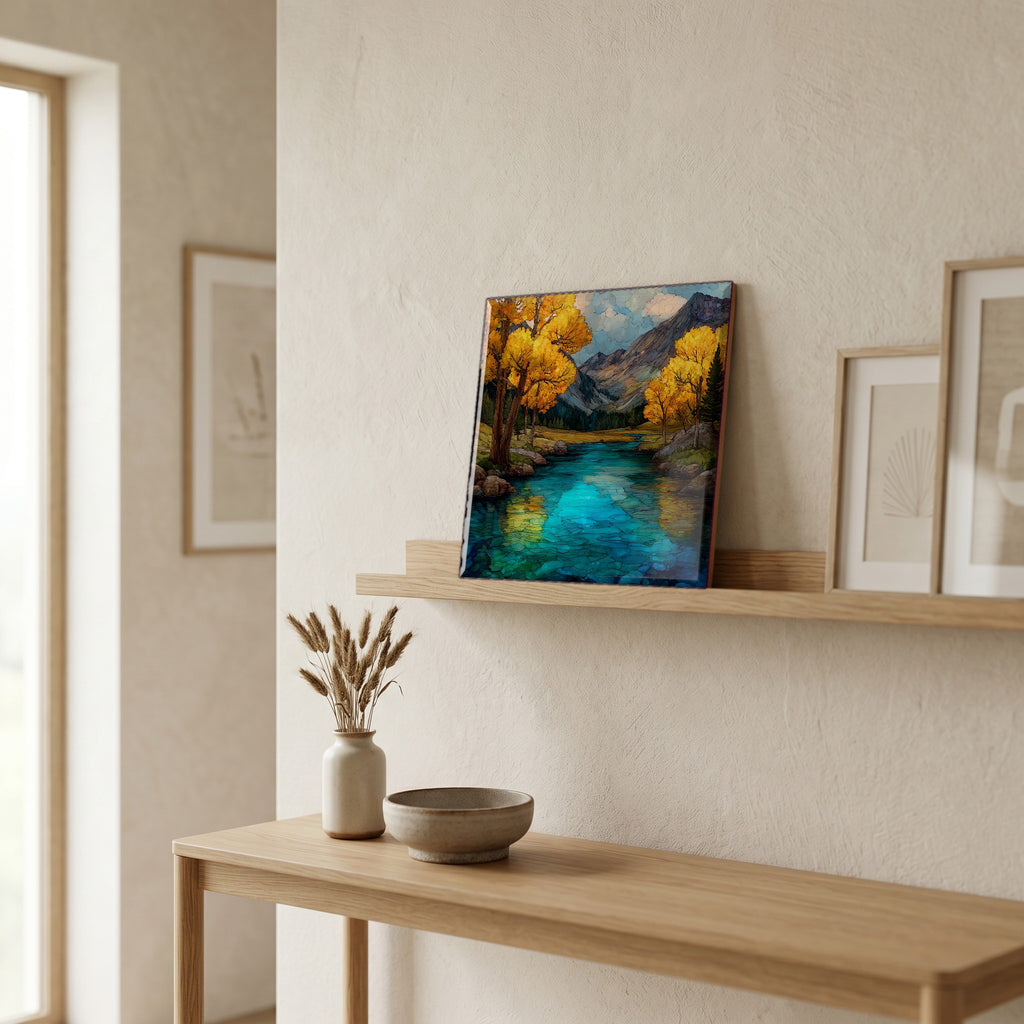 In the entryway, first thing you see.