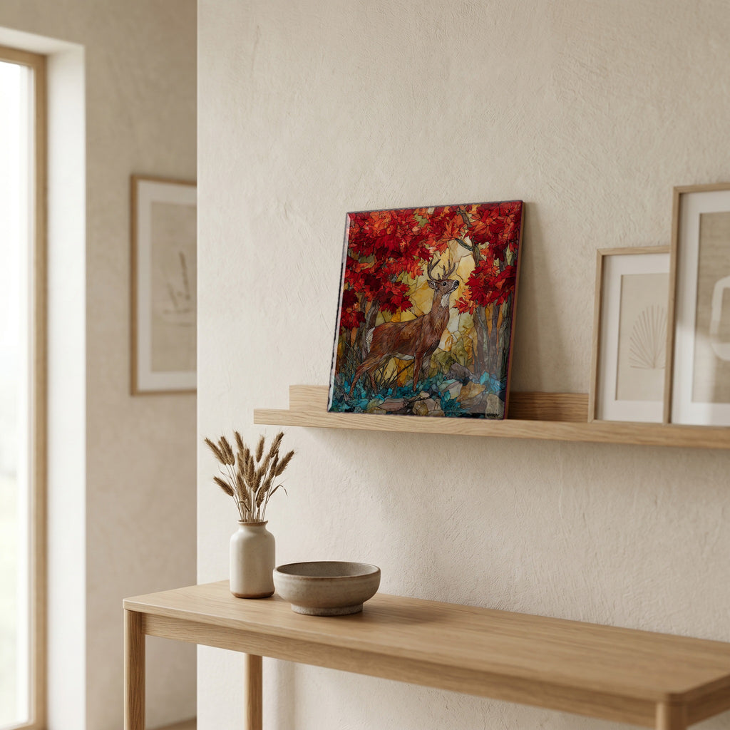 In the entryway, first thing you see.