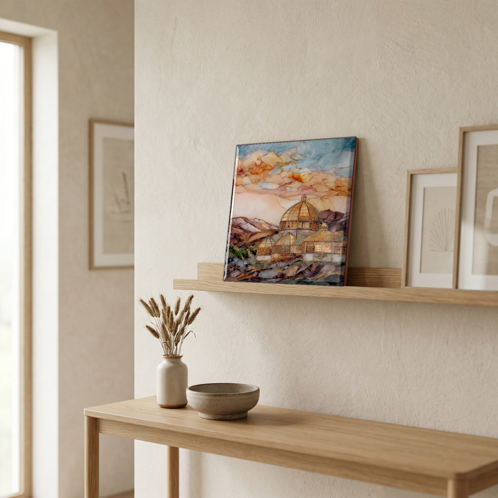 In the entryway, first thing you see.