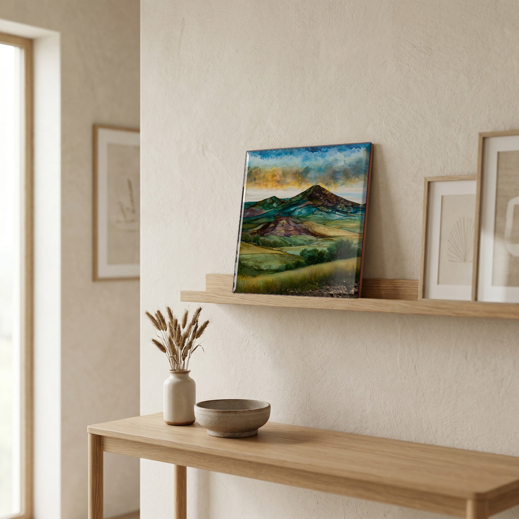 In the entryway, first thing you see.
