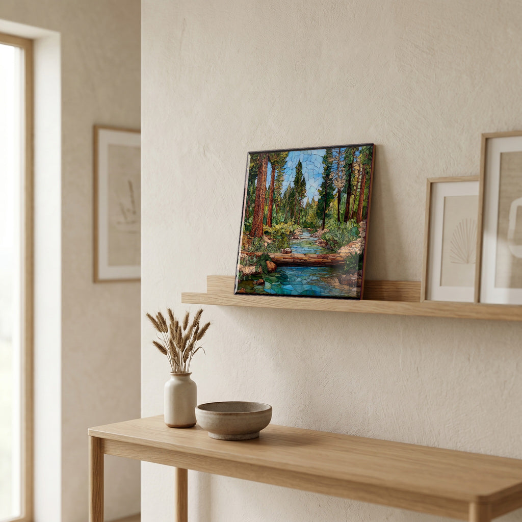 In the entryway, first thing you see.