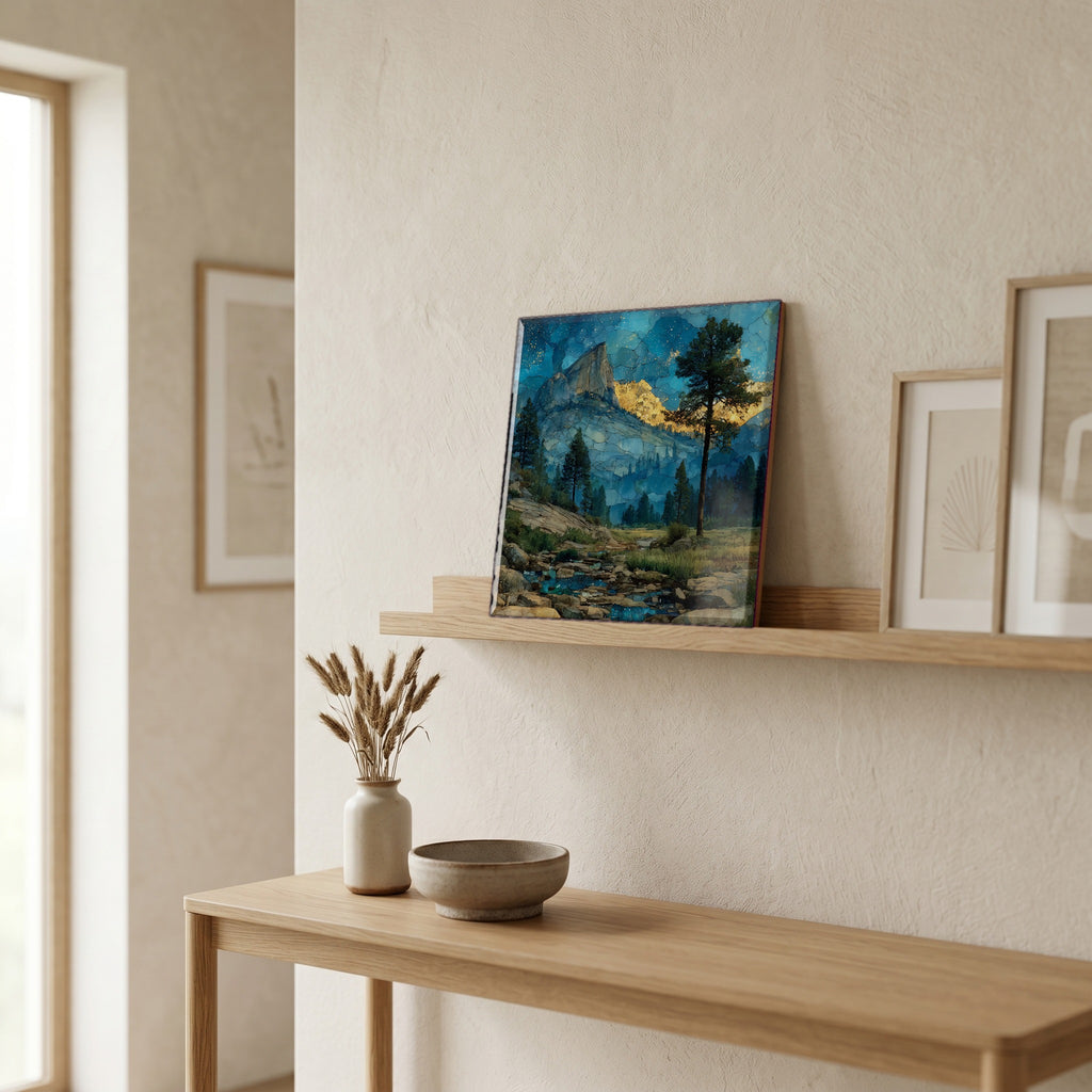In the entryway, first thing you see.