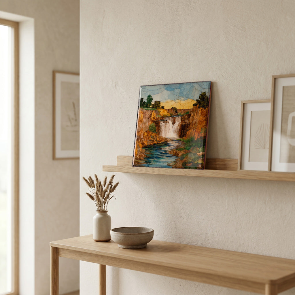 In the entryway, first thing you see.