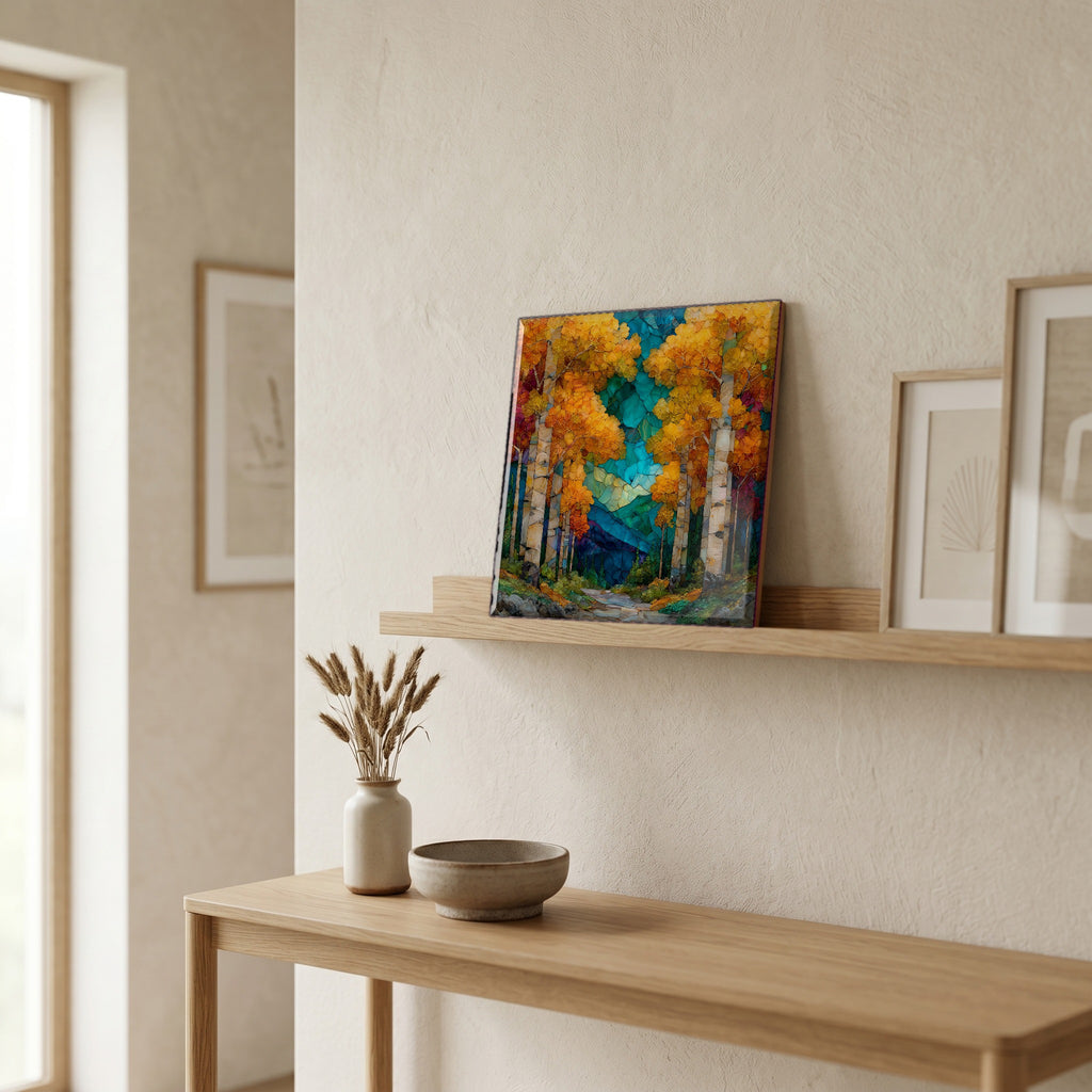 In the entryway, first thing you see.