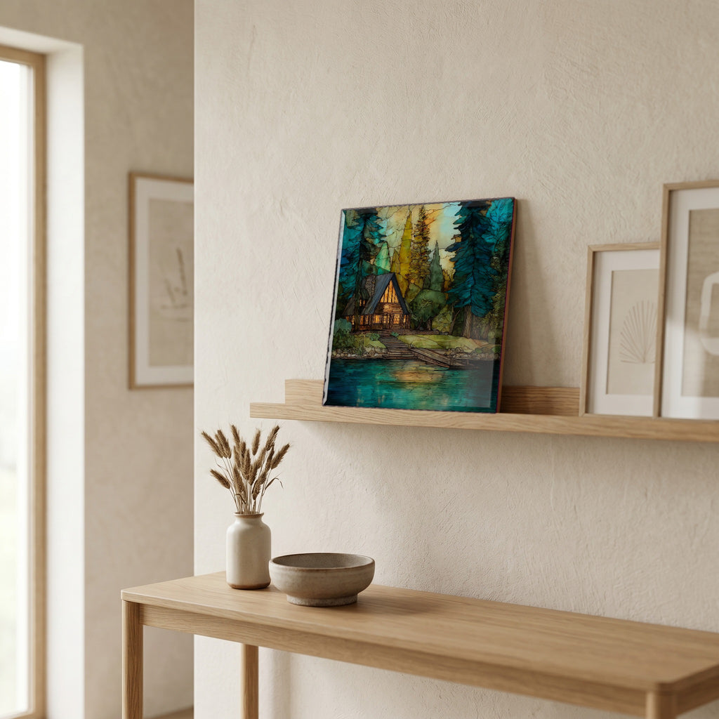 In the entryway, first thing you see.