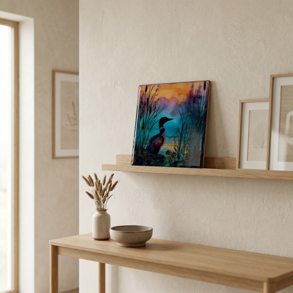 In the entryway, first thing you see.