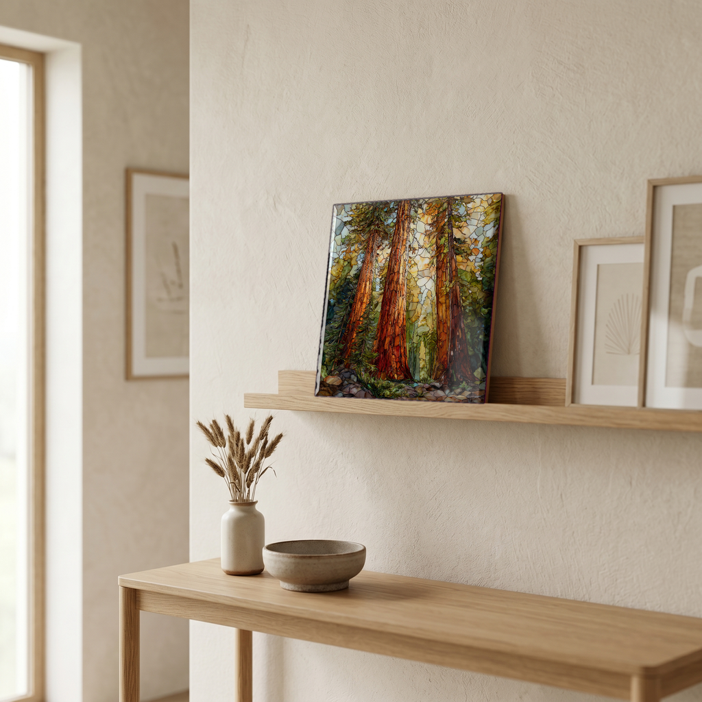 In the entryway, first thing you see.