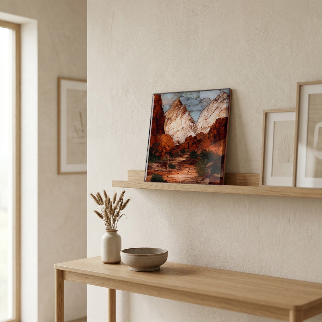 In the entryway, first thing you see.