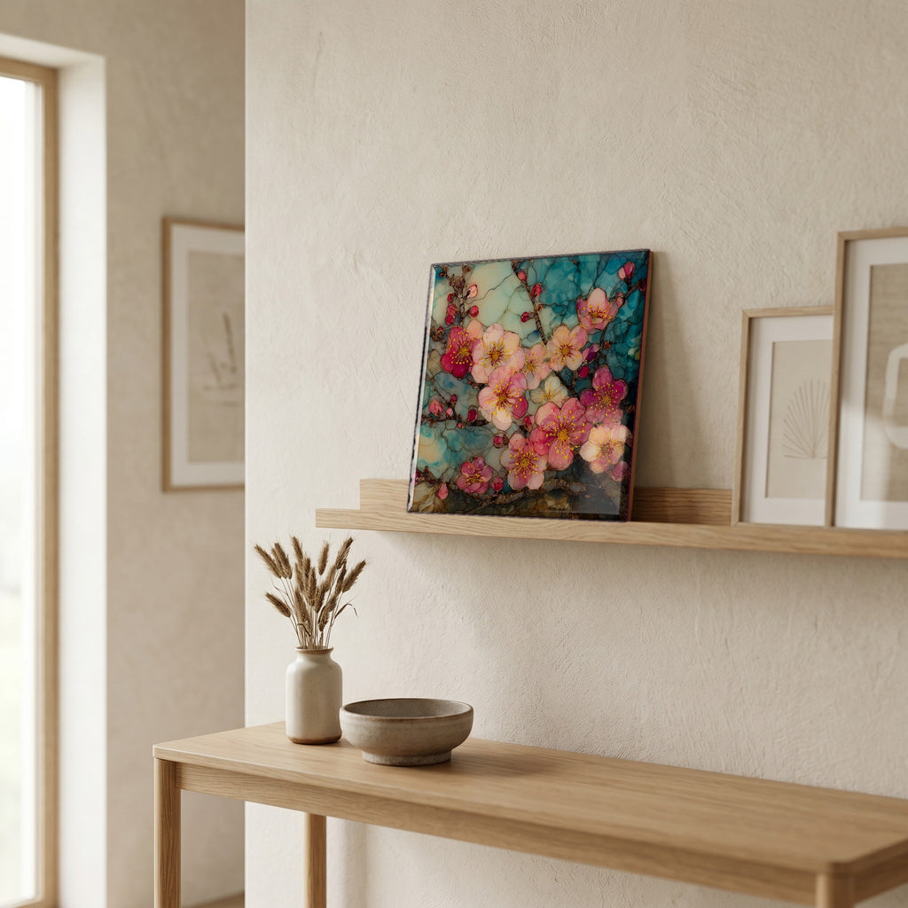 In the entryway, first thing you see.
