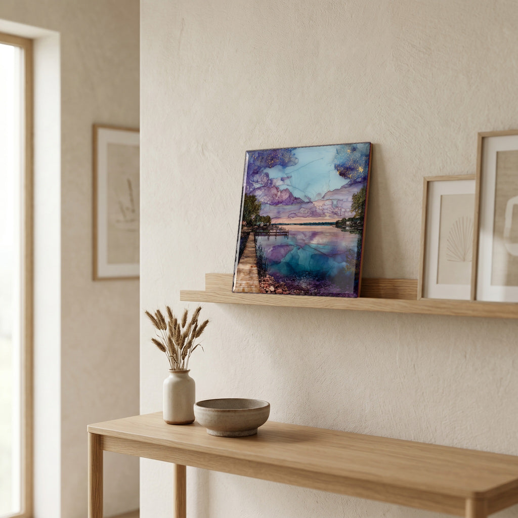 In the entryway, first thing you see.