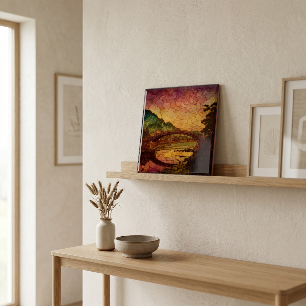 In the entryway, first thing you see.