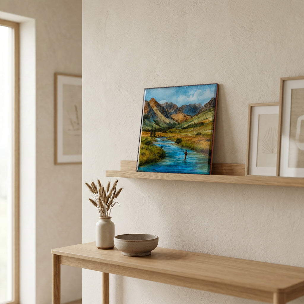 In the entryway, first thing you see.