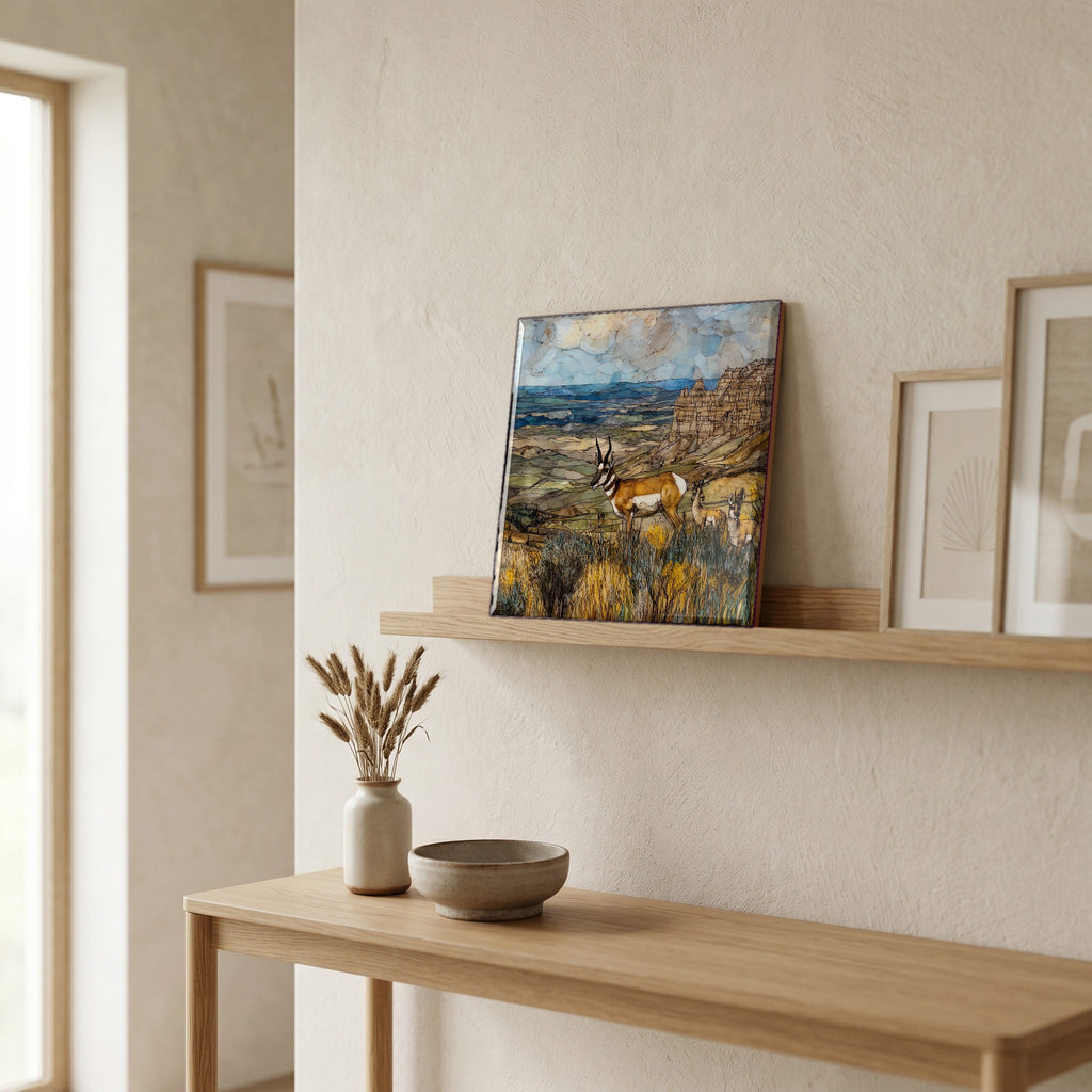 In the entryway, first thing you see.