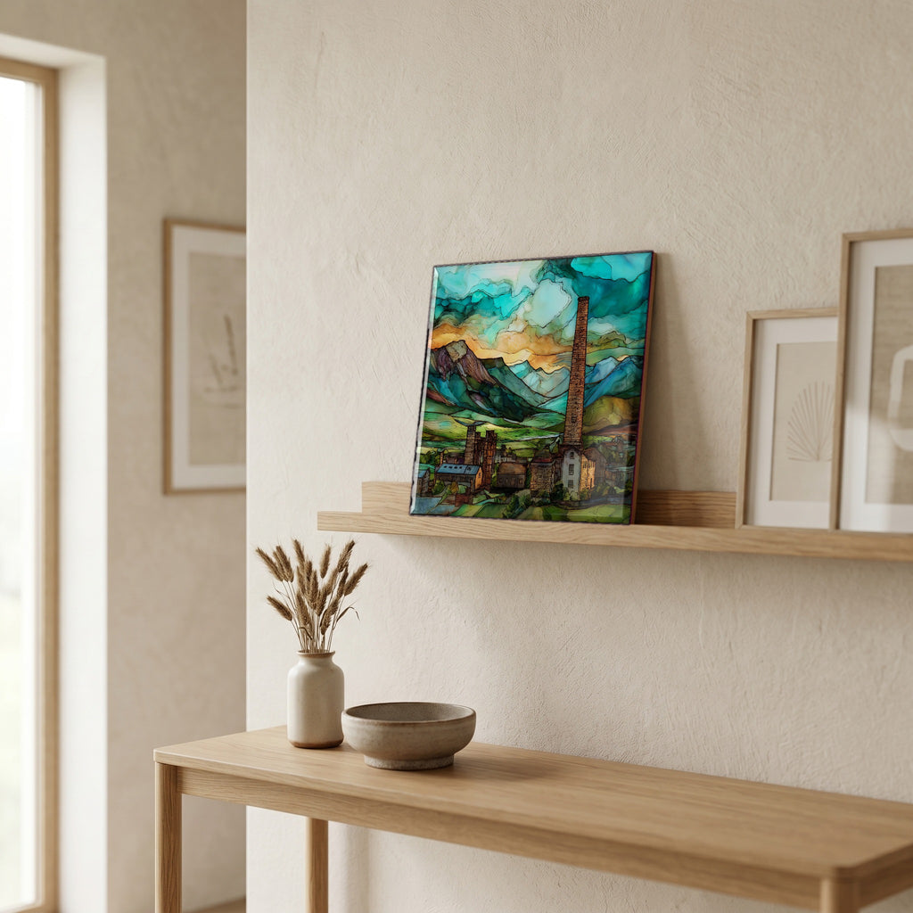 In the entryway, first thing you see.