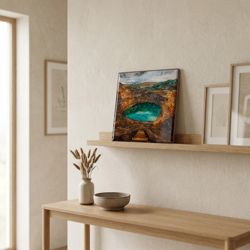 In the entryway, first thing you see.