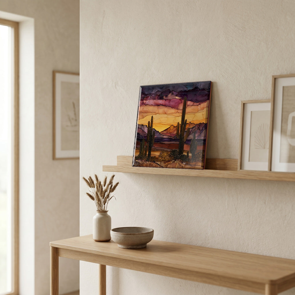 In the entryway, first thing you see.