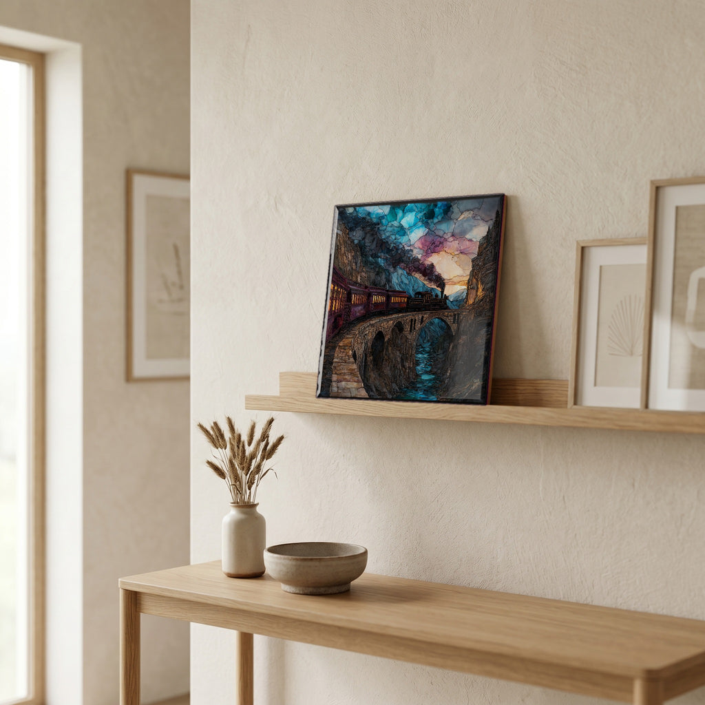 In the entryway, first thing you see.