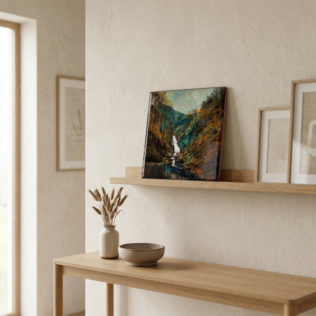 In the entryway, first thing you see.