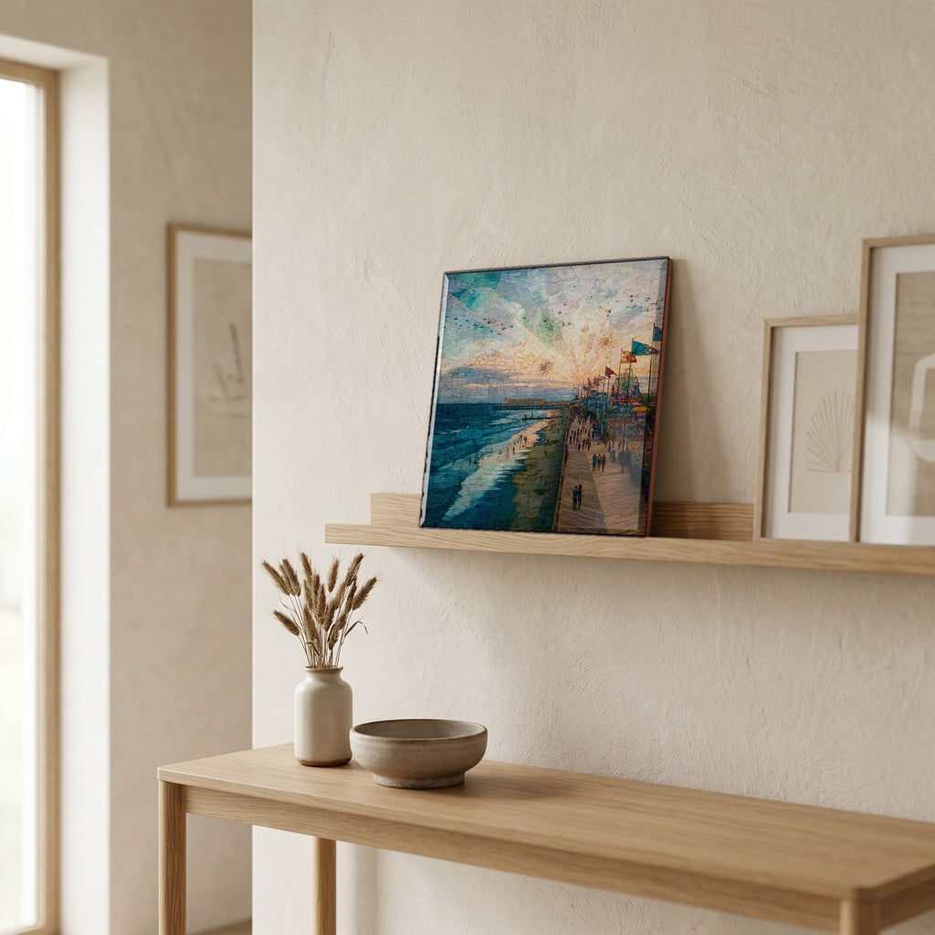 In the entryway, first thing you see.