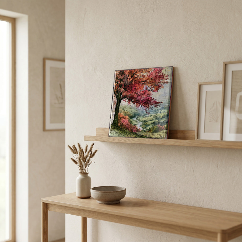 In the entryway, first thing you see.