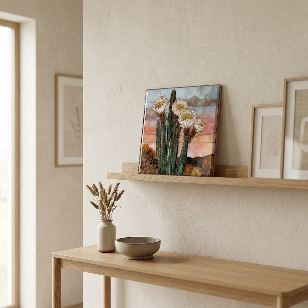 In the entryway, first thing you see.