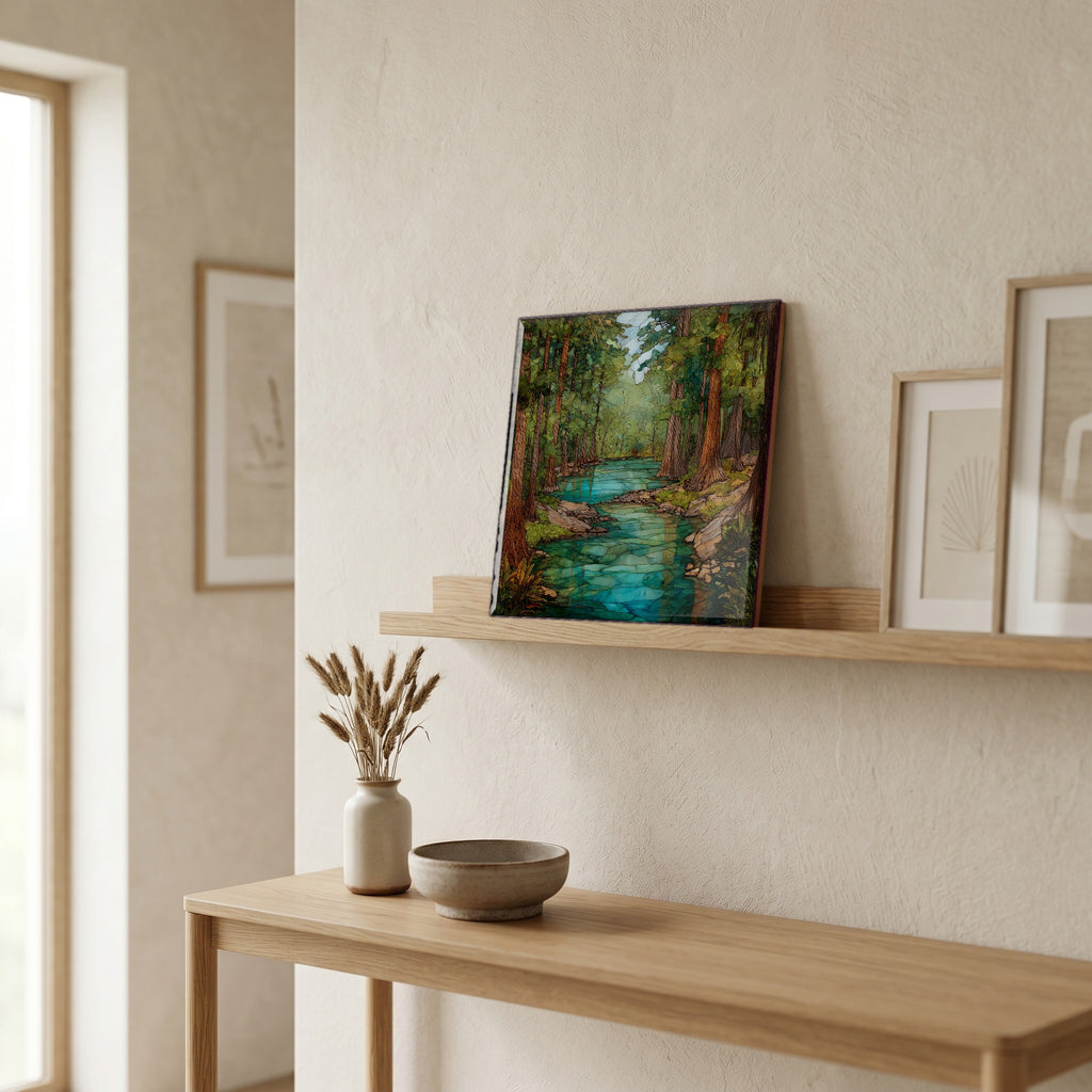 In the entryway, first thing you see.