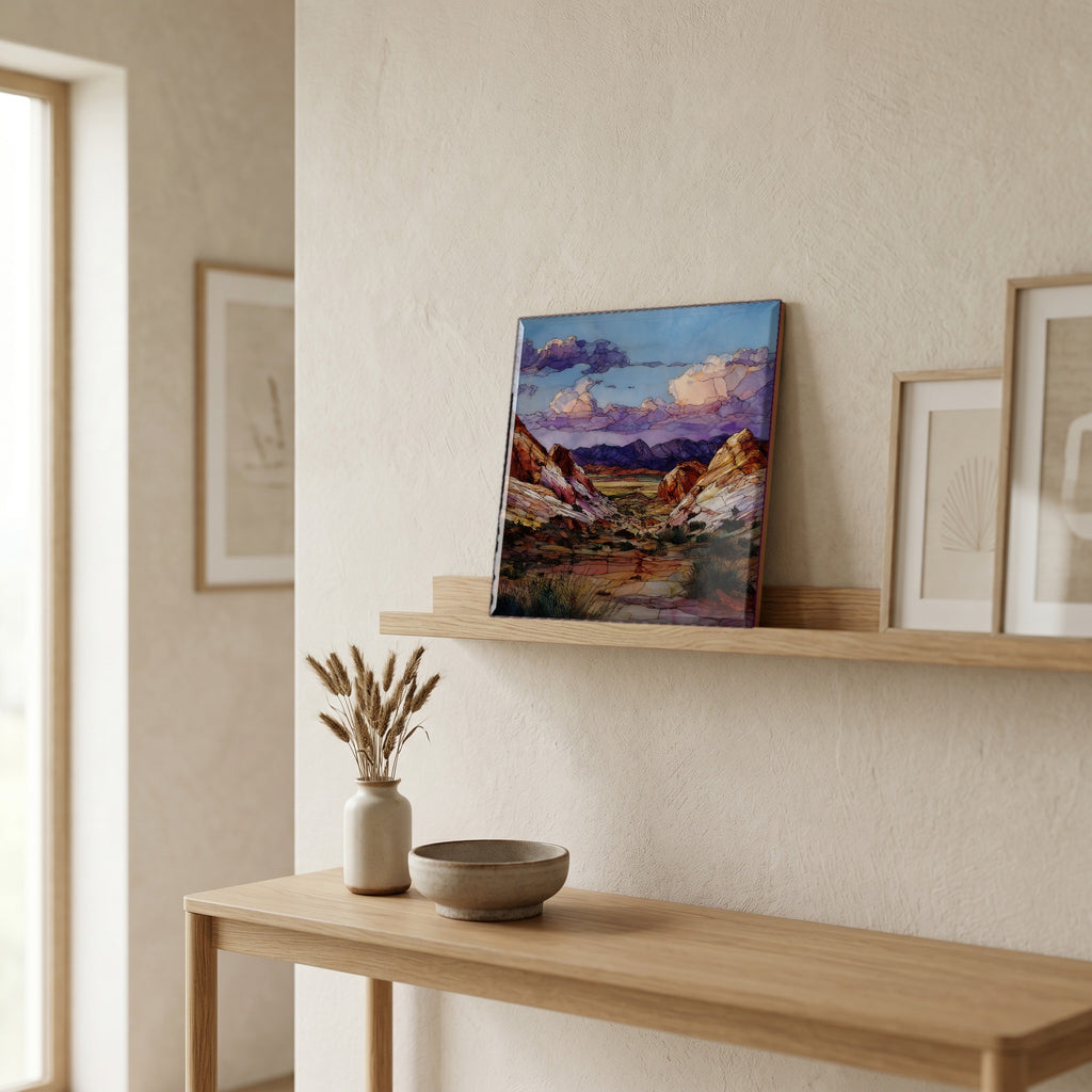 In the entryway, first thing you see.