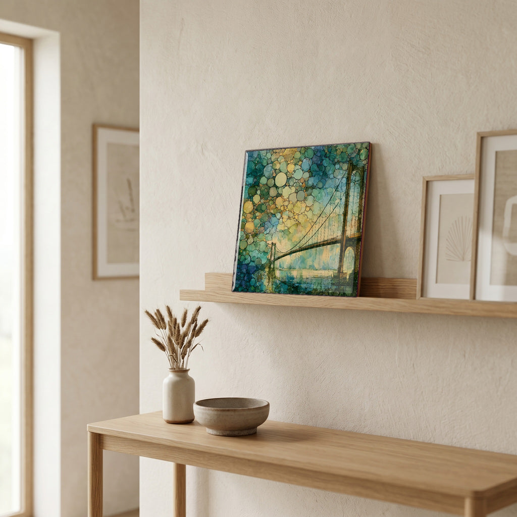 In the entryway, first thing you see.
