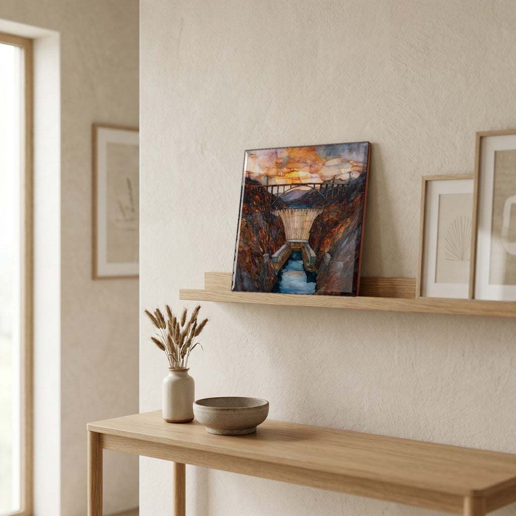 In the entryway, first thing you see.